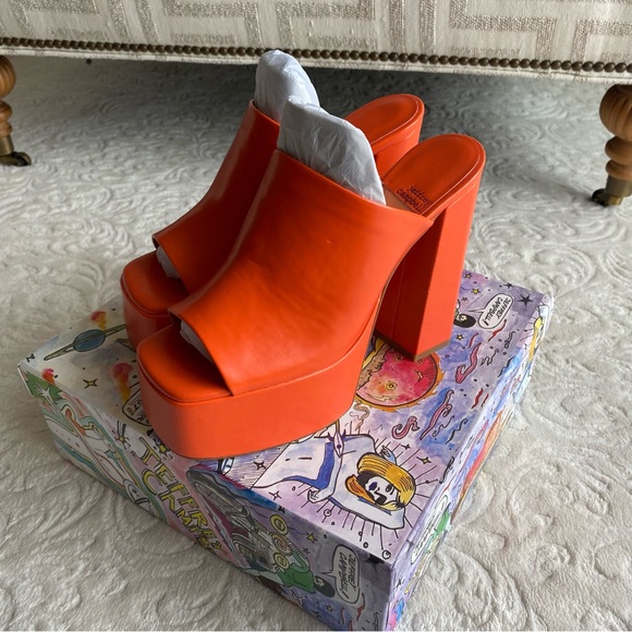 Jeffrey Campbell Orange Platform Mule - Picture 4 of 9